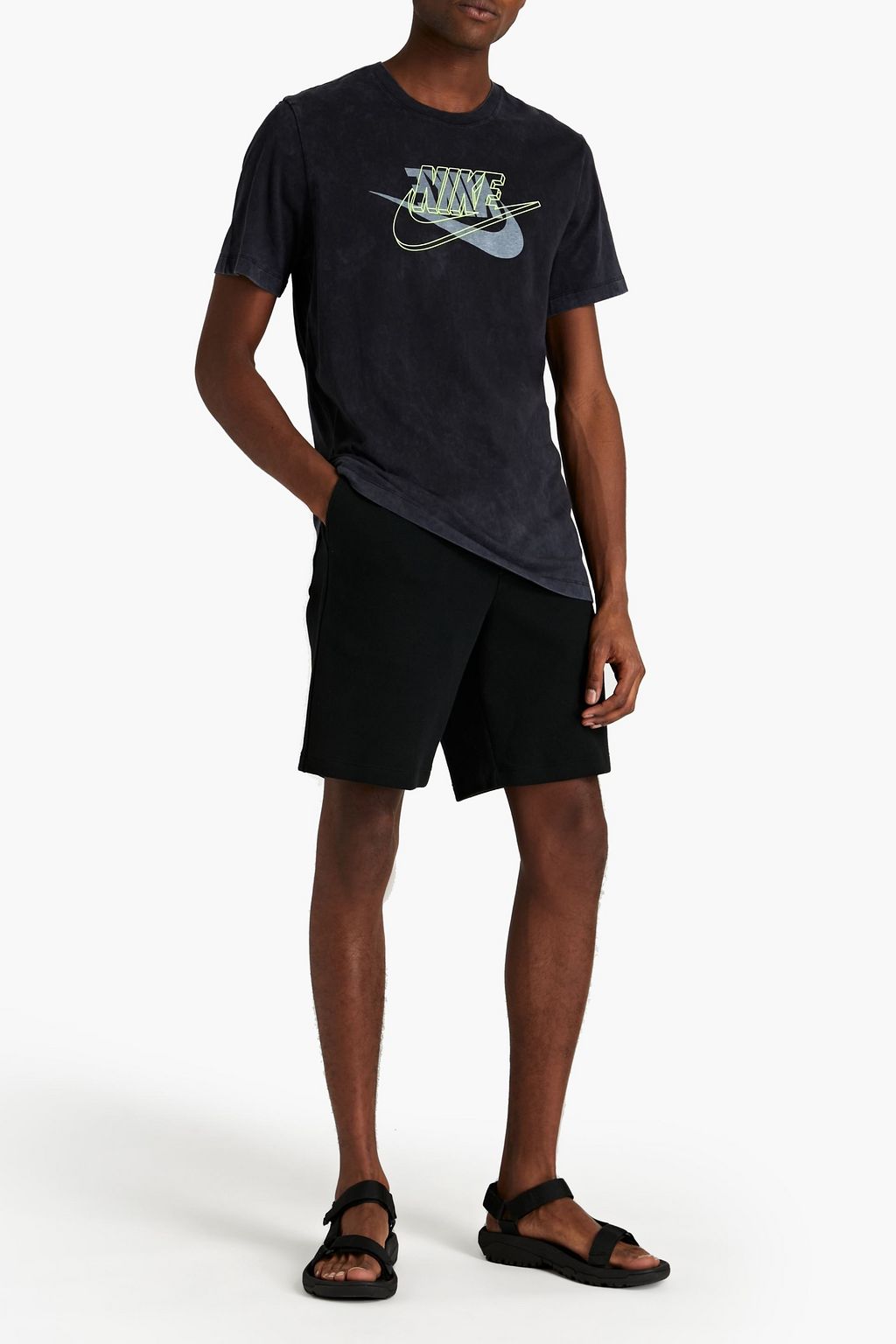 NIKE Printed cotton-jersey T-shirt