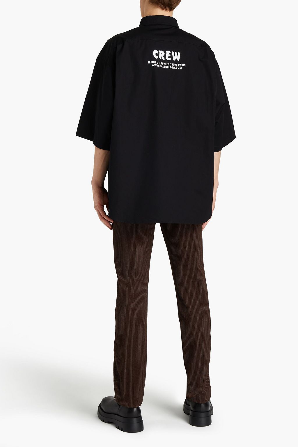 BALENCIAGA Printed cotton-poplin shirt