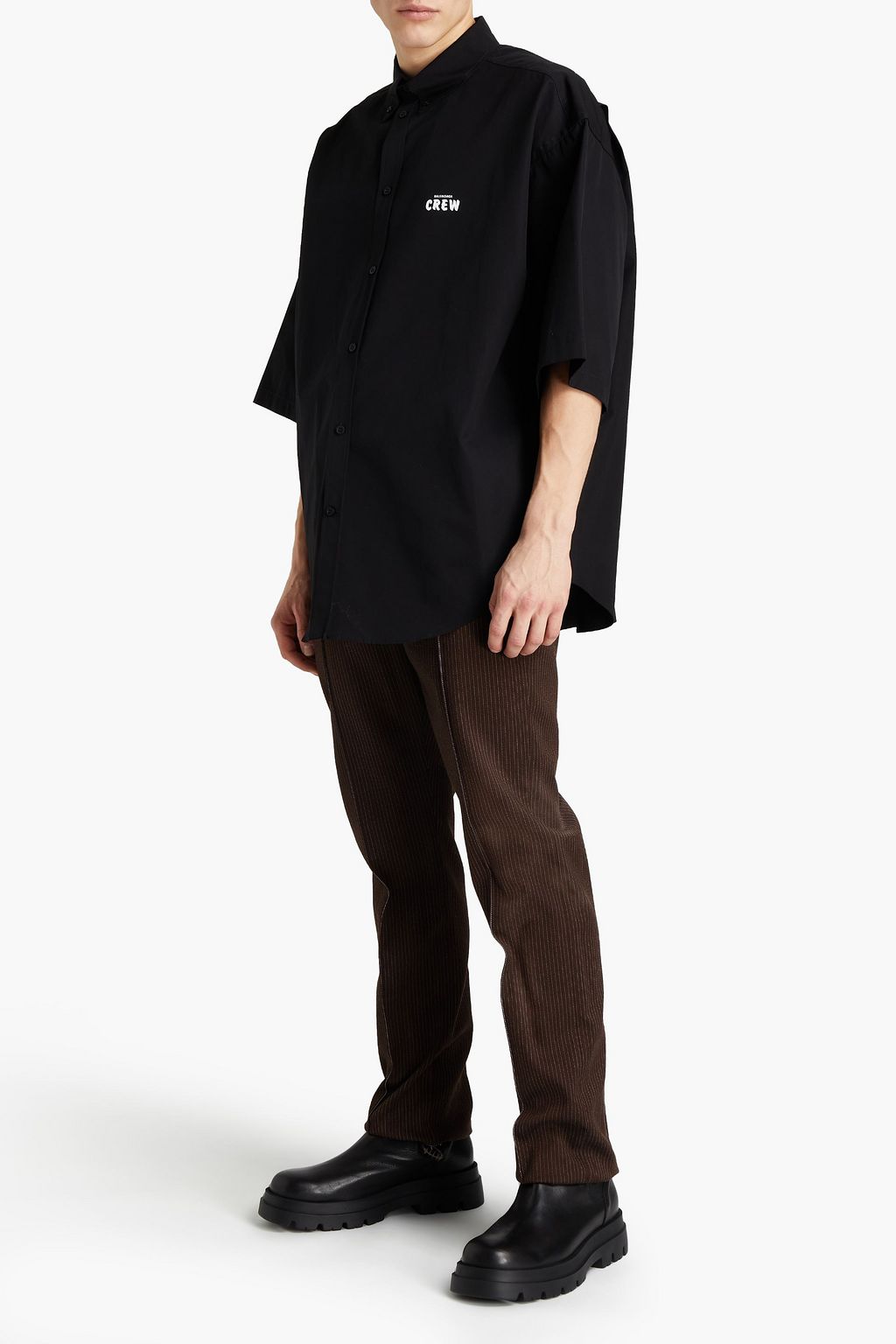 BALENCIAGA Printed cotton-poplin shirt