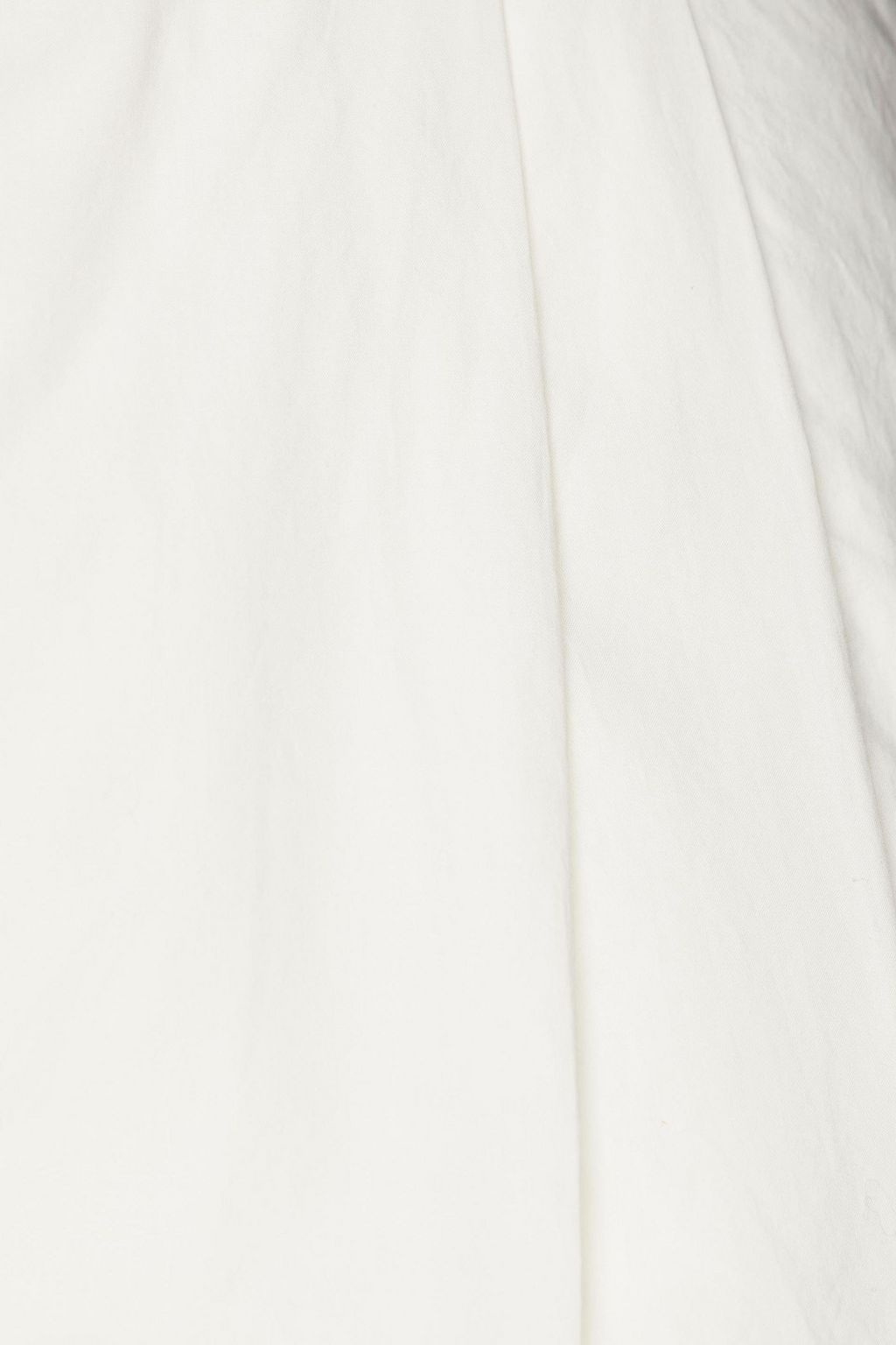 WOOLRICH Cropped pleated cotton wide-leg pants