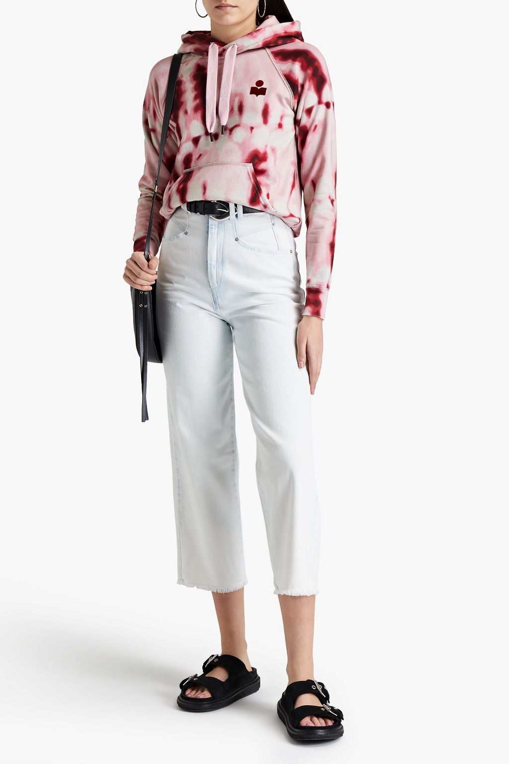 ISABEL MARANT Cropped high-rise straight-leg jeans