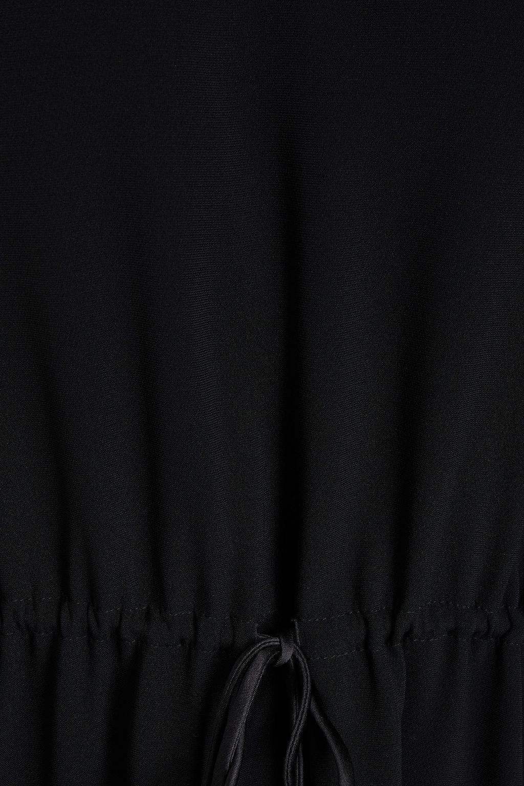 LA PERLA Lace-trimmed stretch-silk crepe night dress