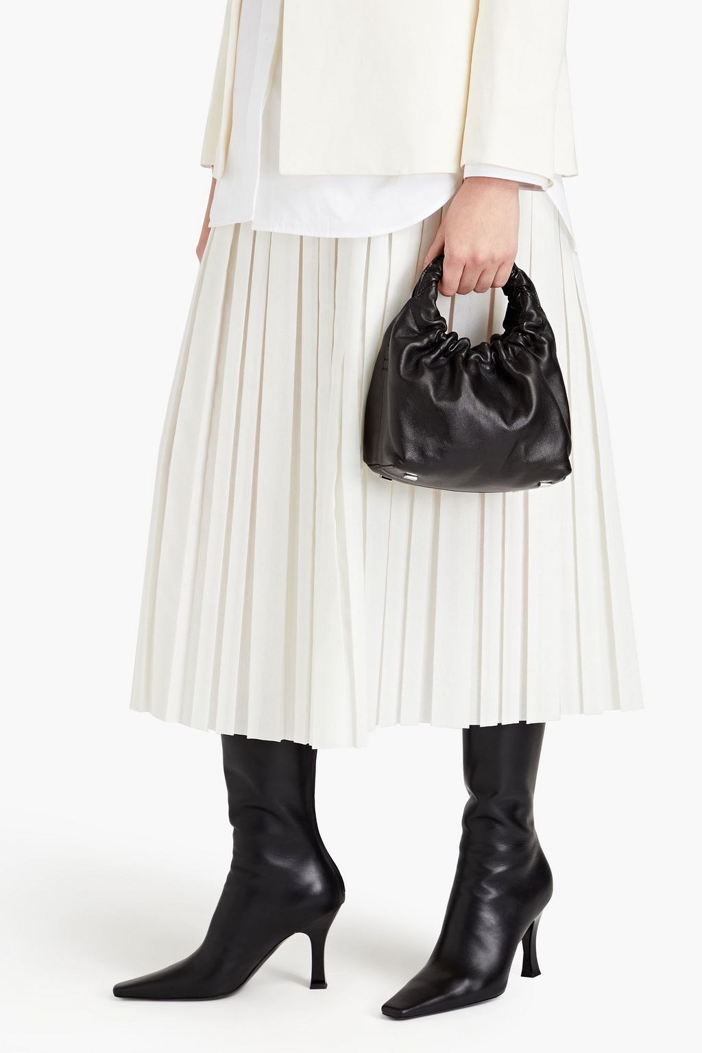 THE ROW Double Circle small leather tote