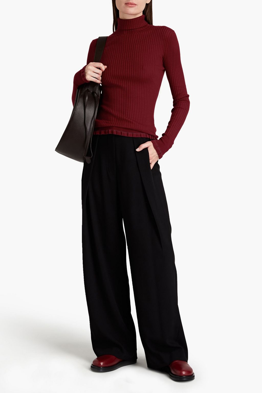 THE ROW Arzino ribbed cashmere and silk-blend turtleneck sweater