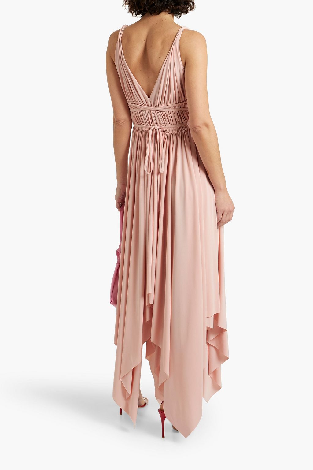 NORMA KAMALI Goddess gathered stretch-jersey dress | THE OUTNET