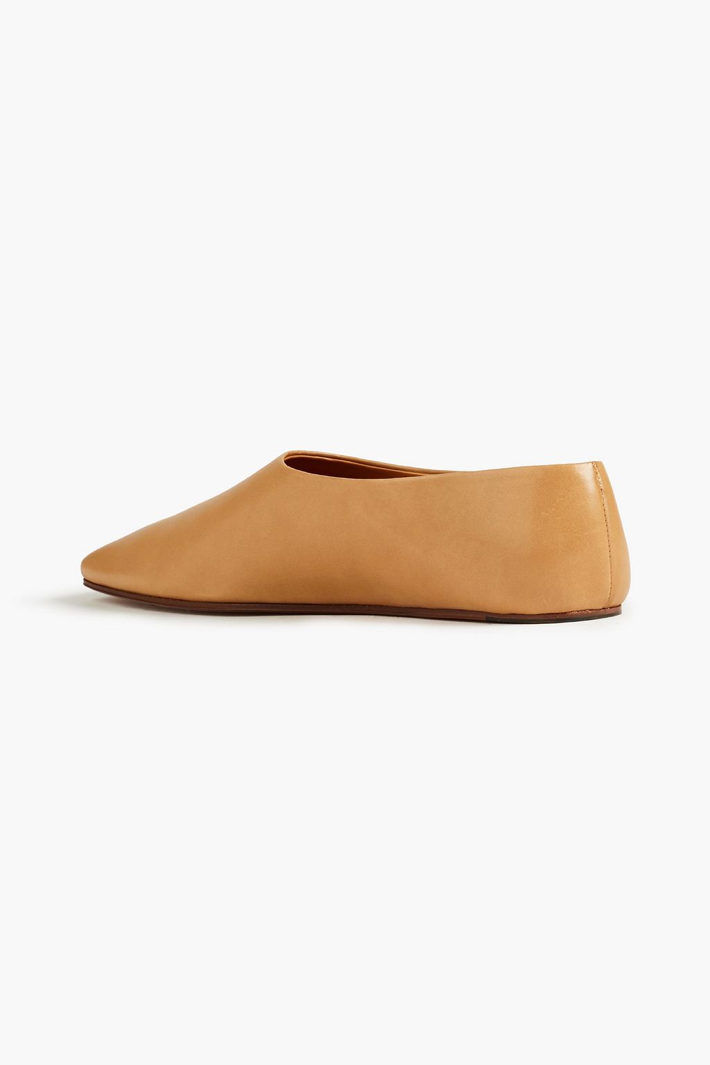 THE ROW Square Toe leather ballet flats