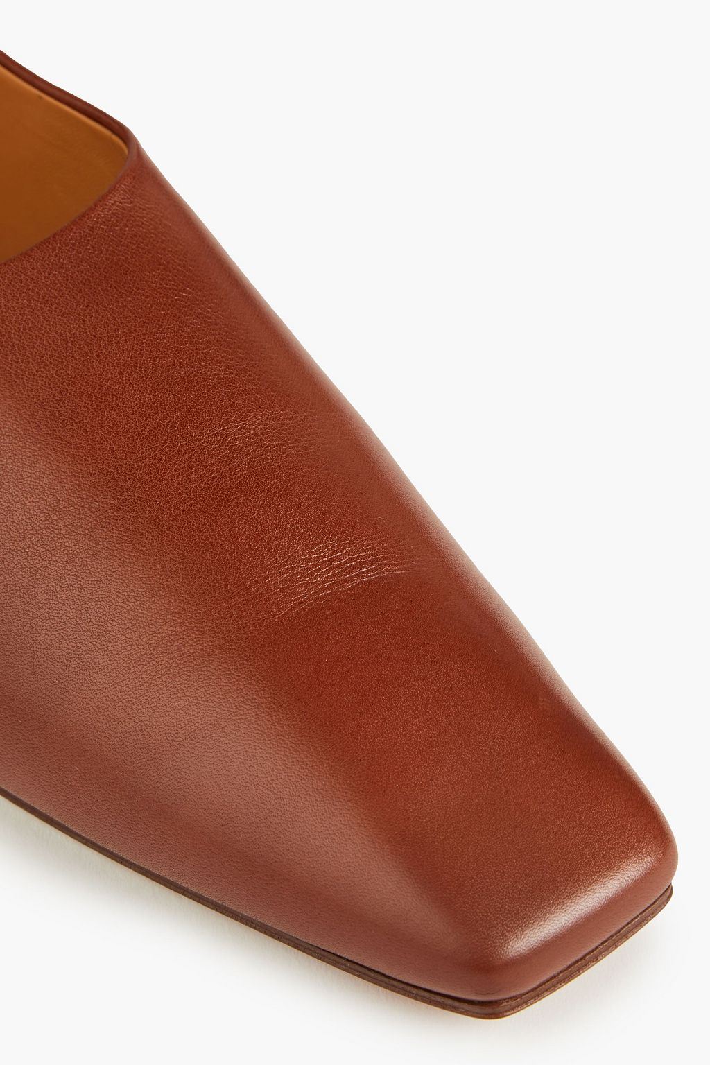 THE ROW Square Toe leather ballet flats