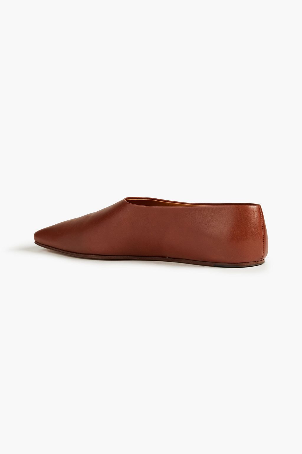 THE ROW Square Toe leather ballet flats