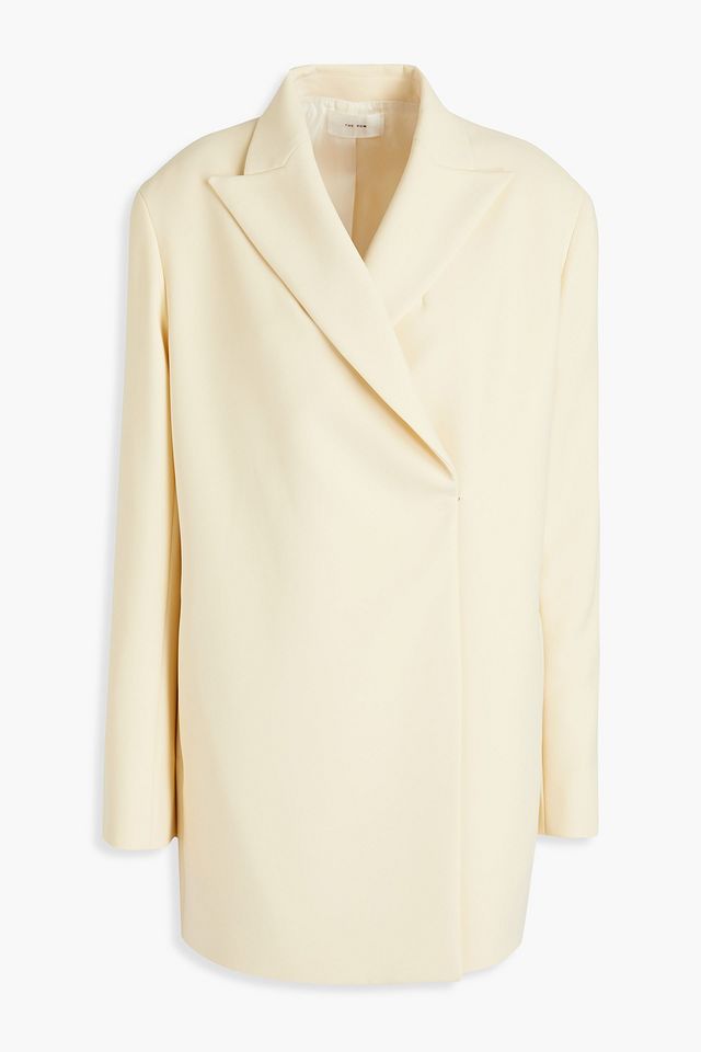 Malone double-breasted stretch-cady blazer