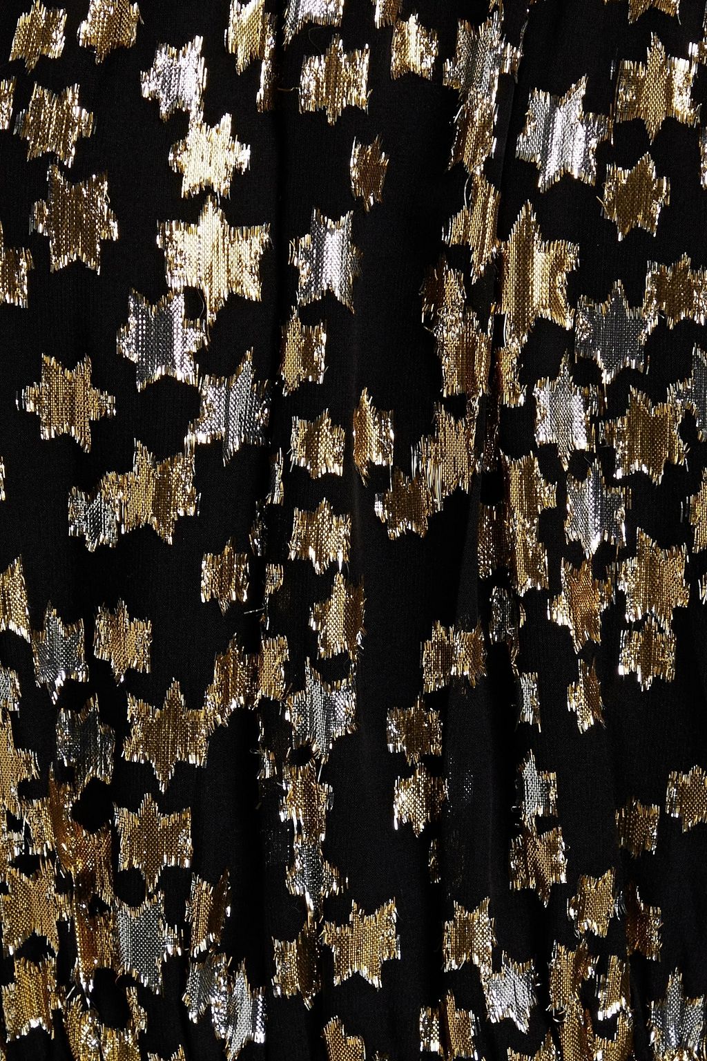 MICHAEL MICHAEL KORS Shirred metallic fil coupé chiffon mini dress
