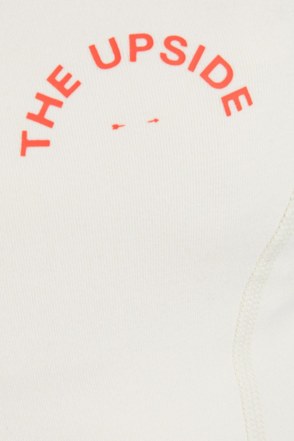 THE UPSIDE Cropped printed stretch-cotton jersey top