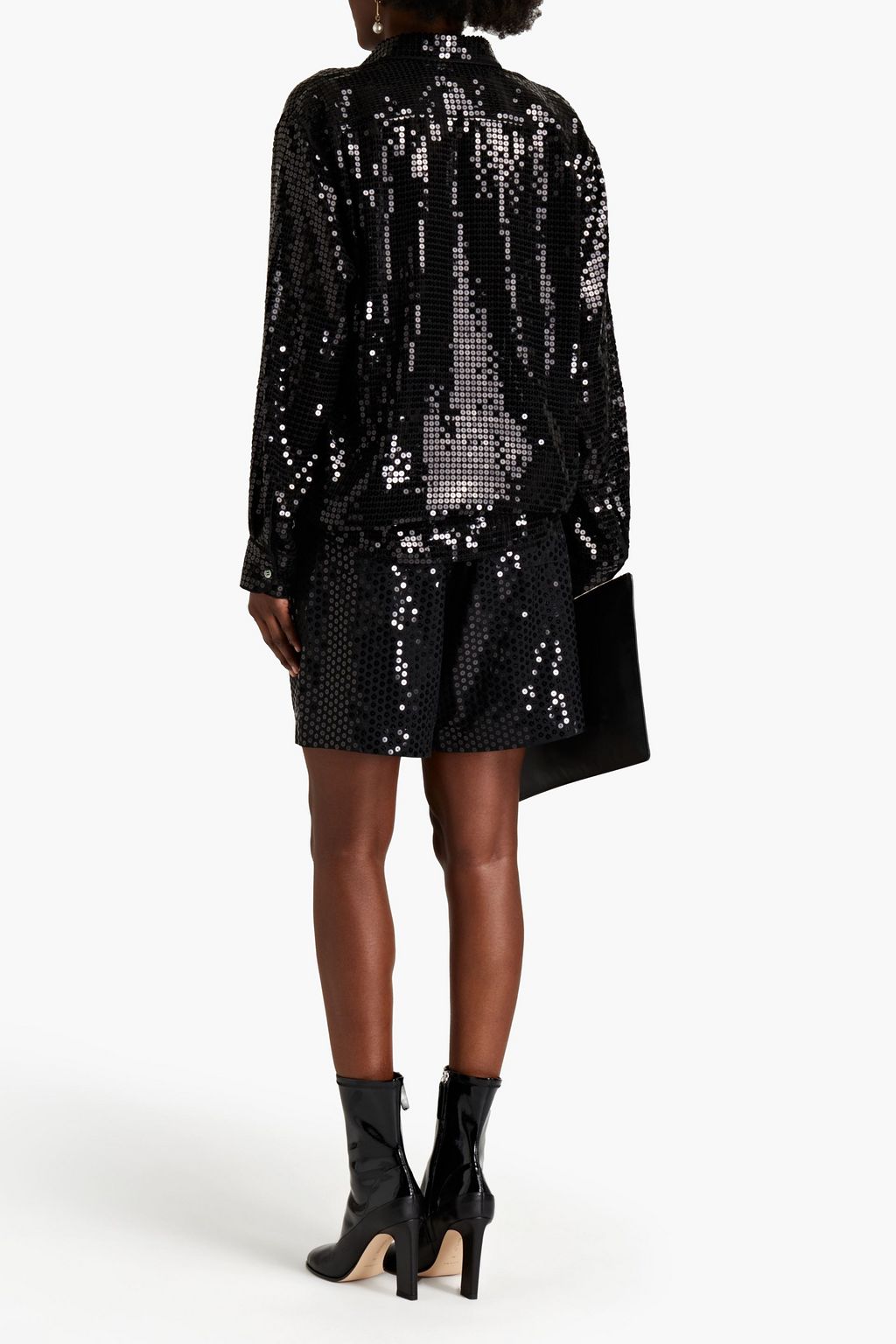 COMME DES GARÇONS Sequined crepe de chine shirt