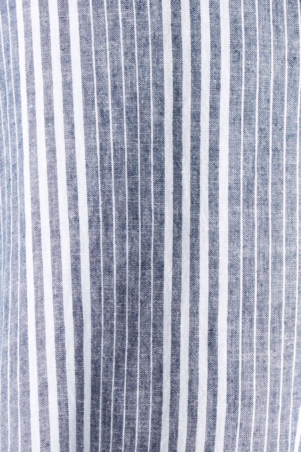 WOOLRICH Striped cotton and linen-blend shirt