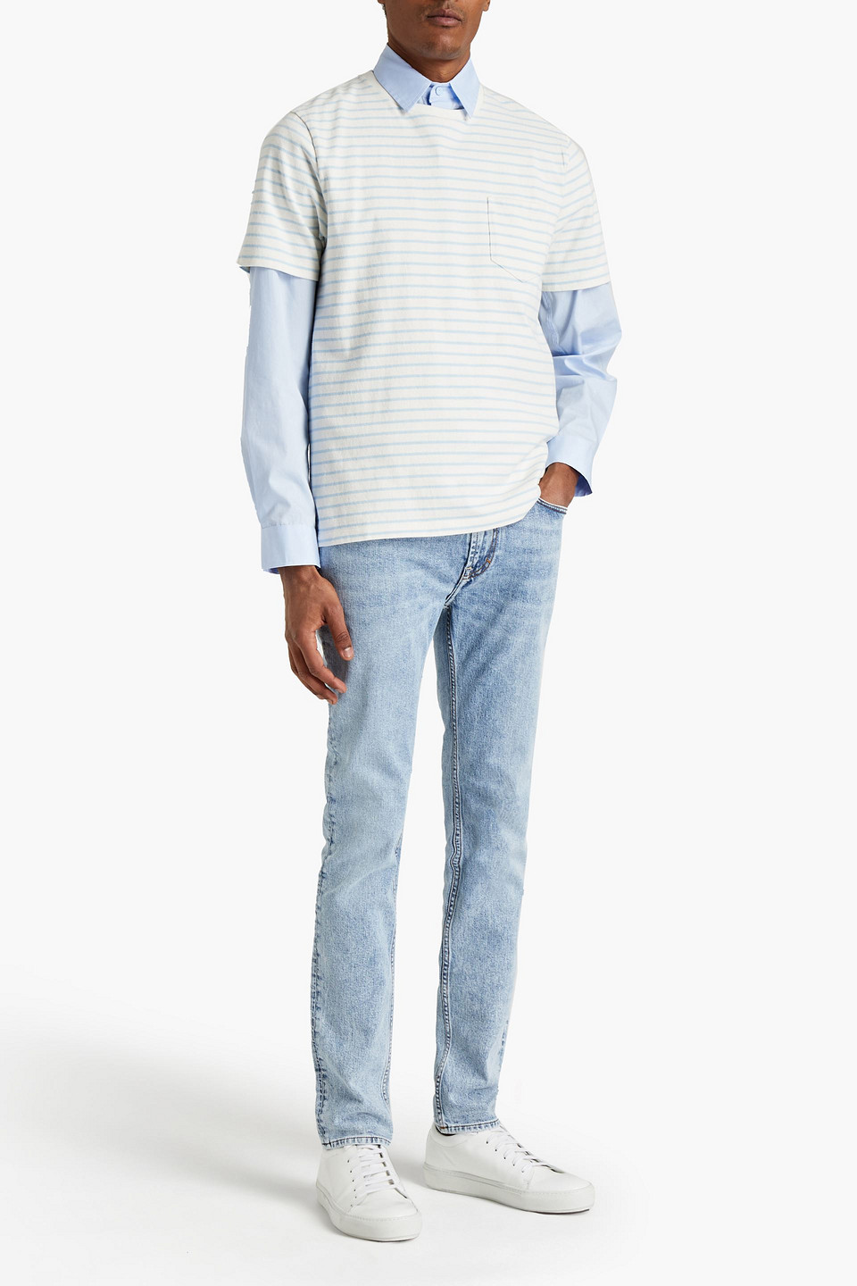 Acne Studios Skinny-fit Faded Denim Jeans In Light Denim