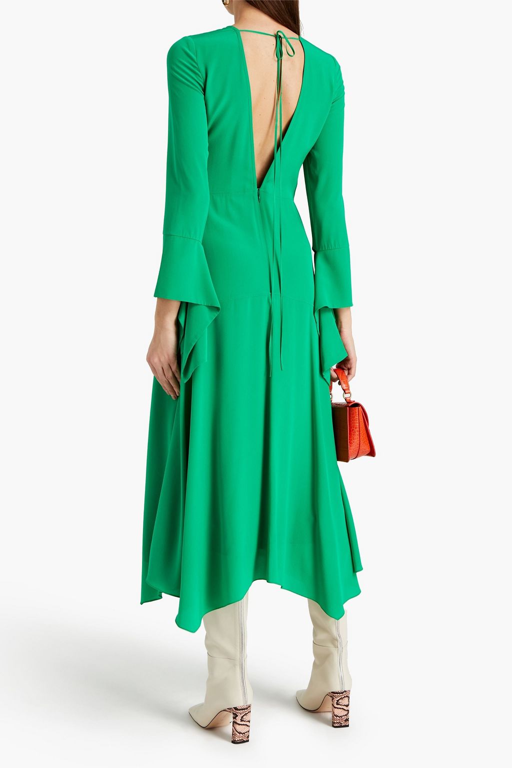 VICTORIA BECKHAM Silk crepe de chine midi dress