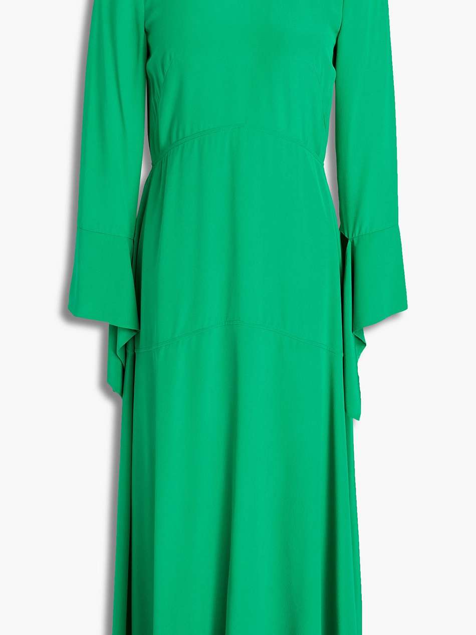 silk crepe de chine midi dress