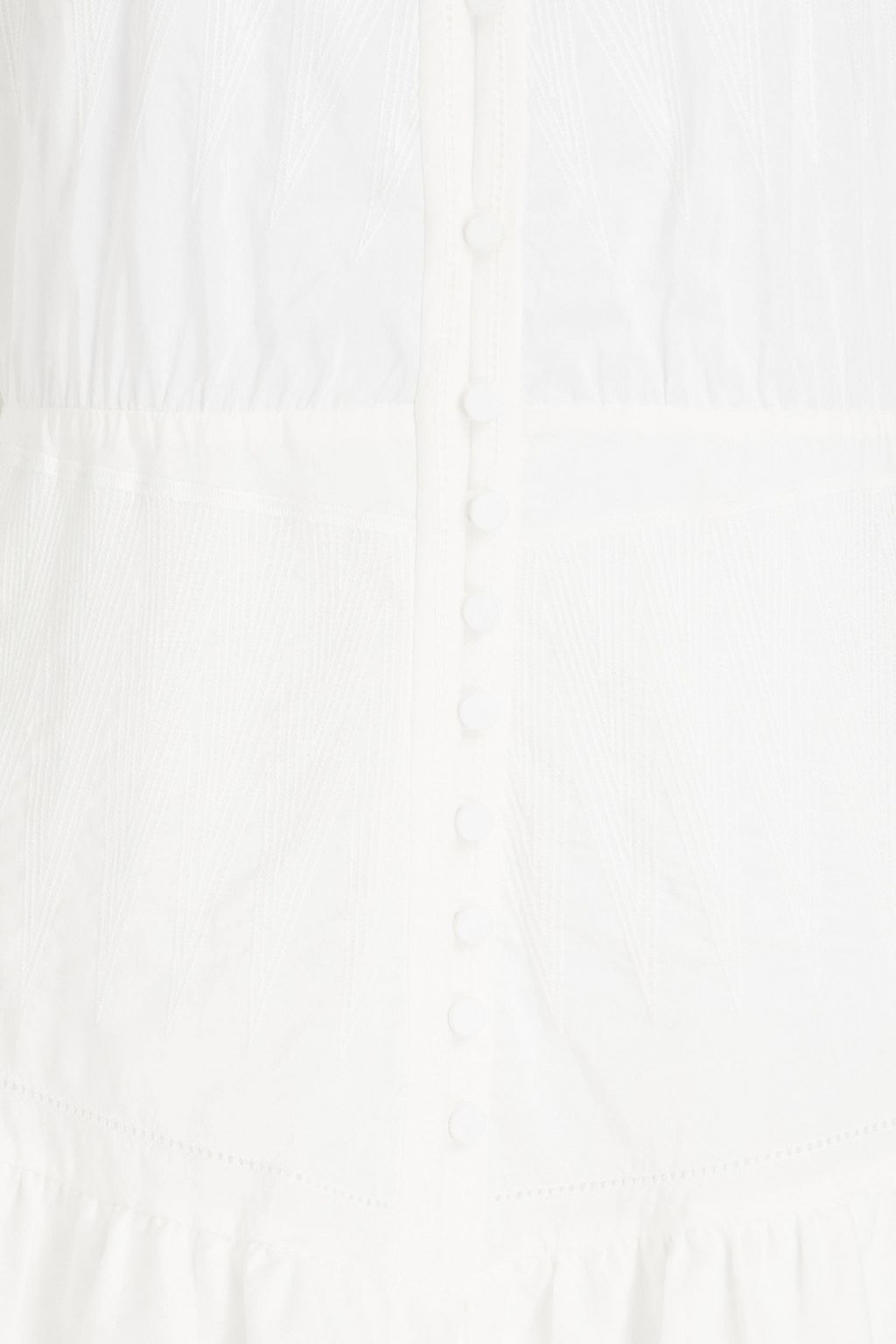 IRO Josey embroidered cotton and silk-blend poplin mini shirt dress