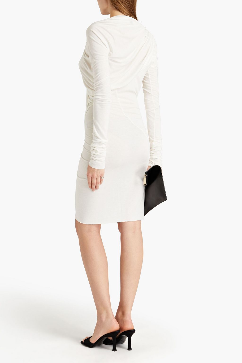 RICK OWENS LILIES Ruched jersey mini dress