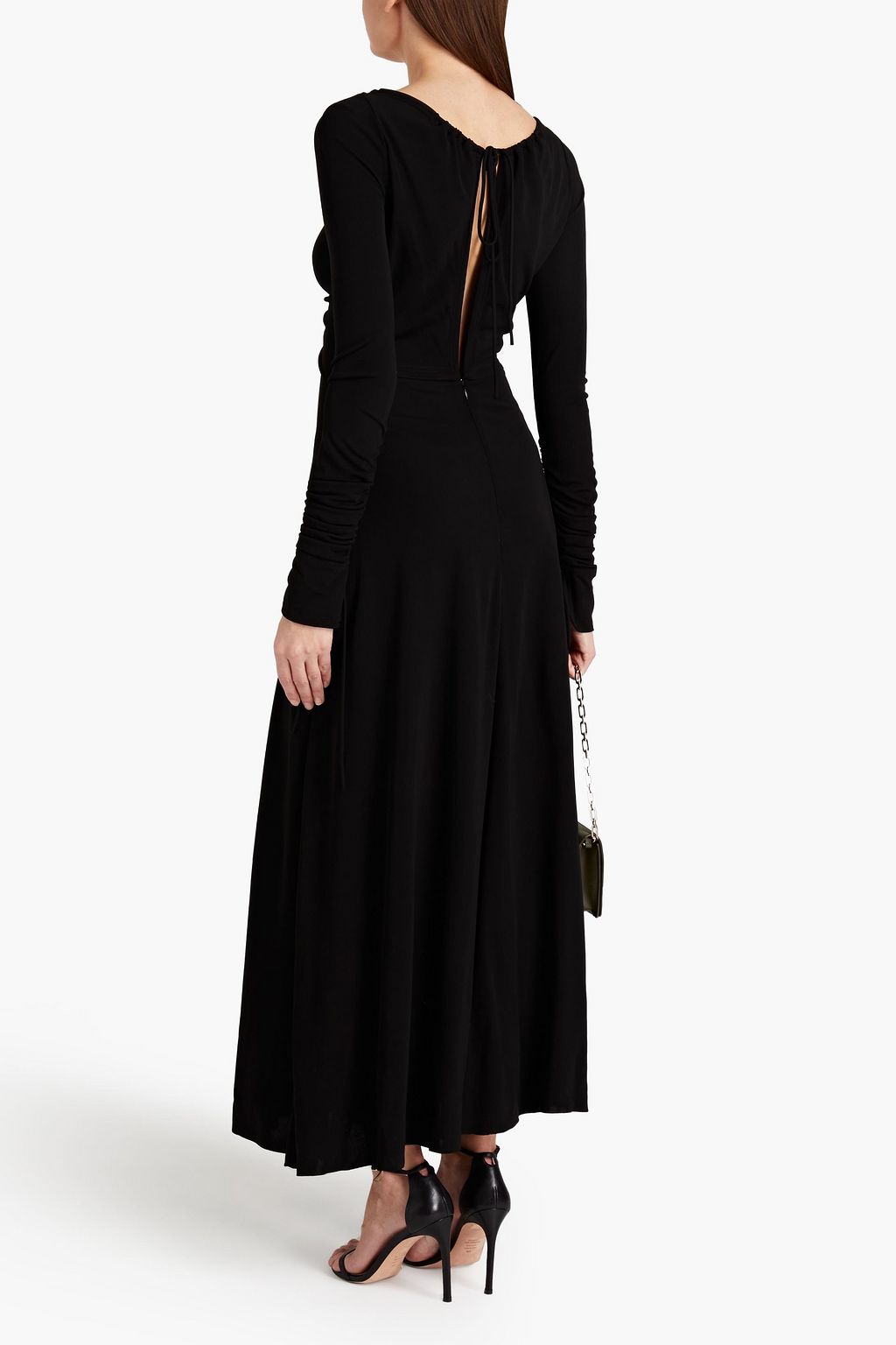 VICTORIA BECKHAM Cutout gathered jersey maxi dress