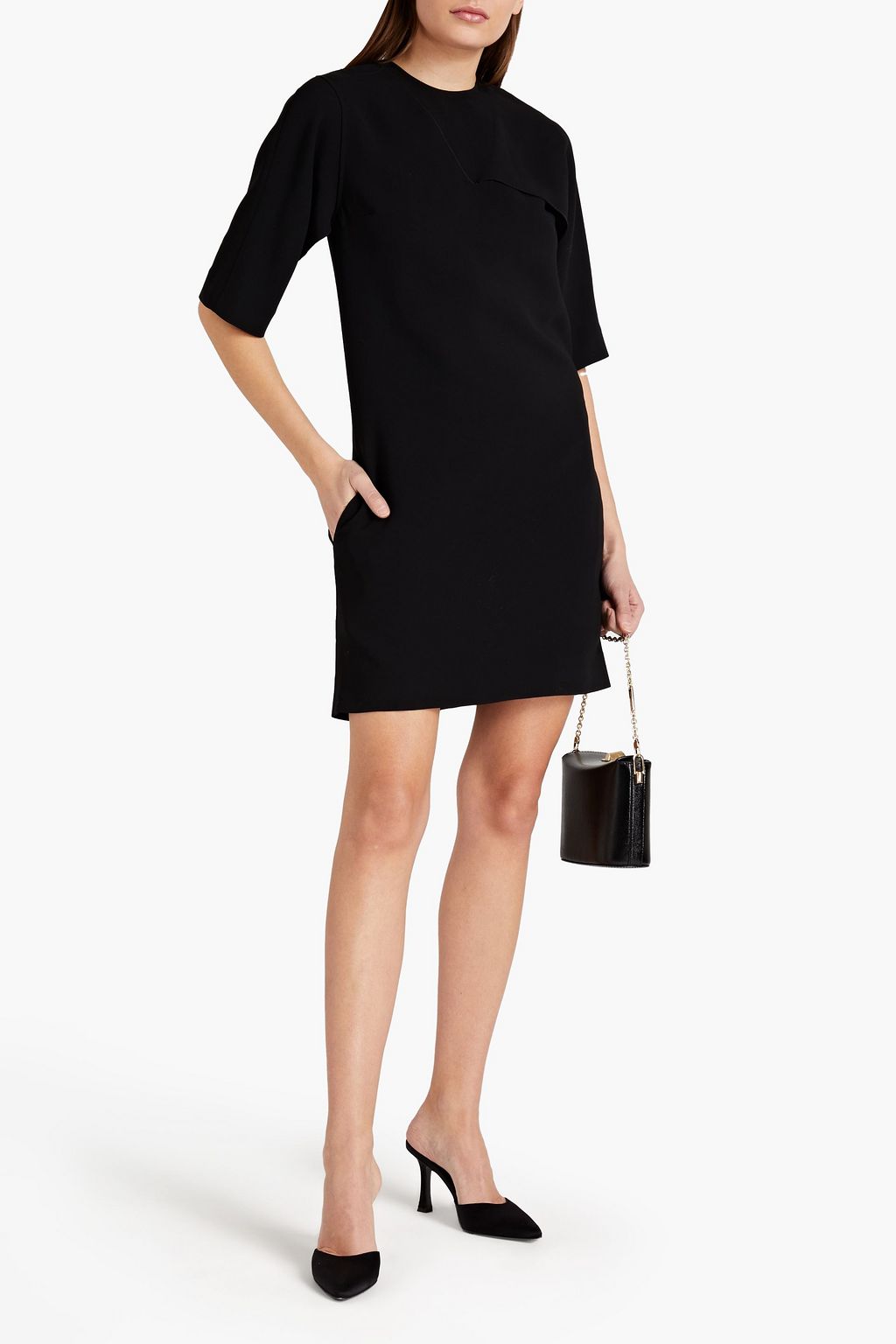 VICTORIA, VICTORIA BECKHAM Cutout crepe mini dress