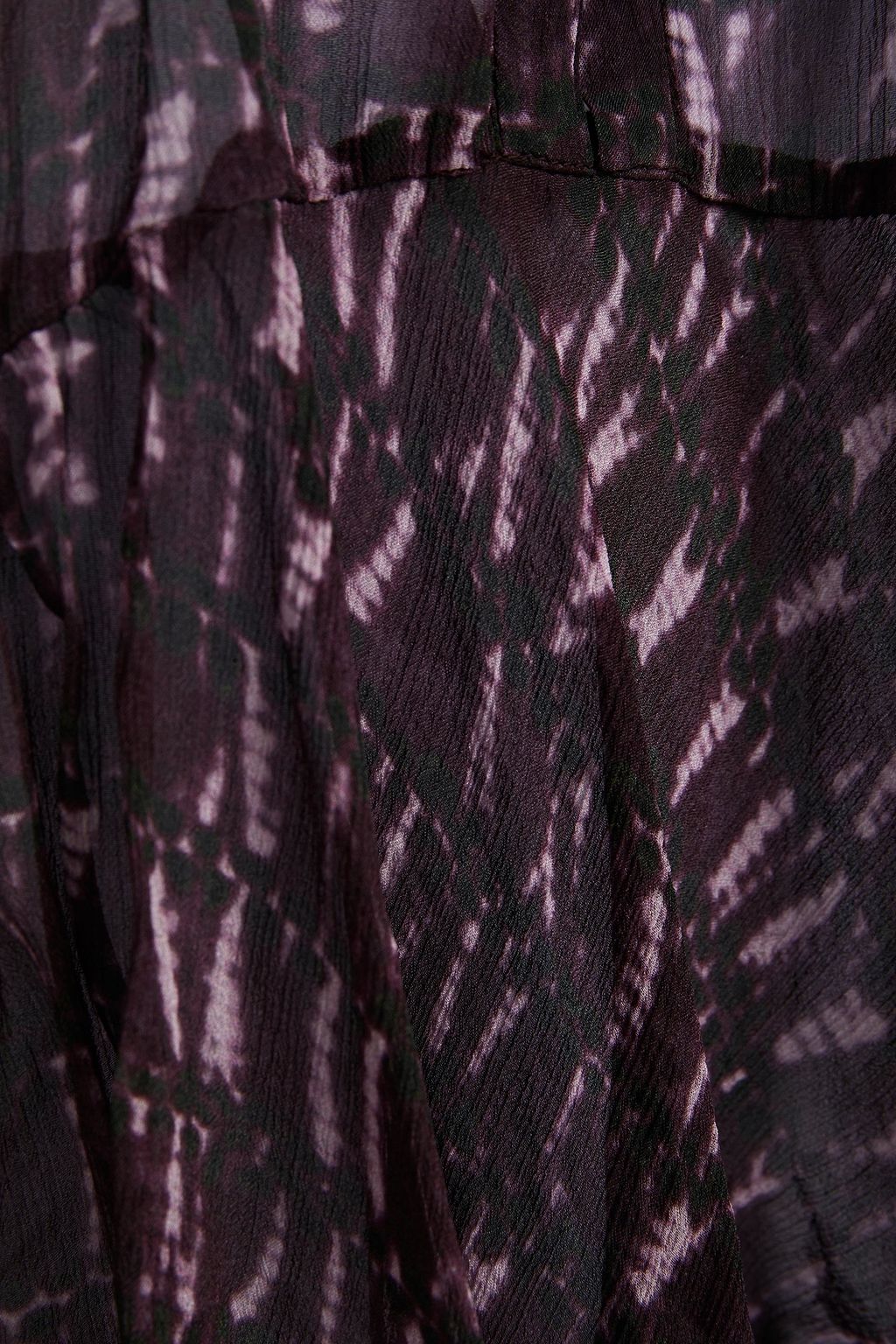 MARANT ÉTOILE Sliema asymmetric tie-dyed georgette top