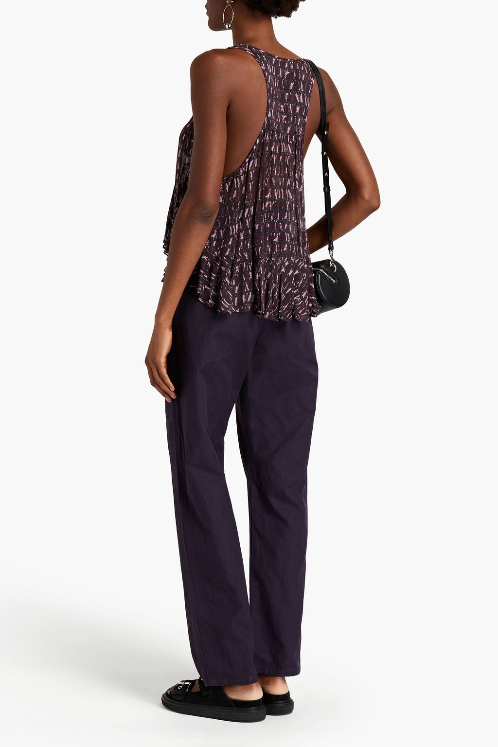 MARANT ÉTOILE Sliema asymmetric tie-dyed georgette top