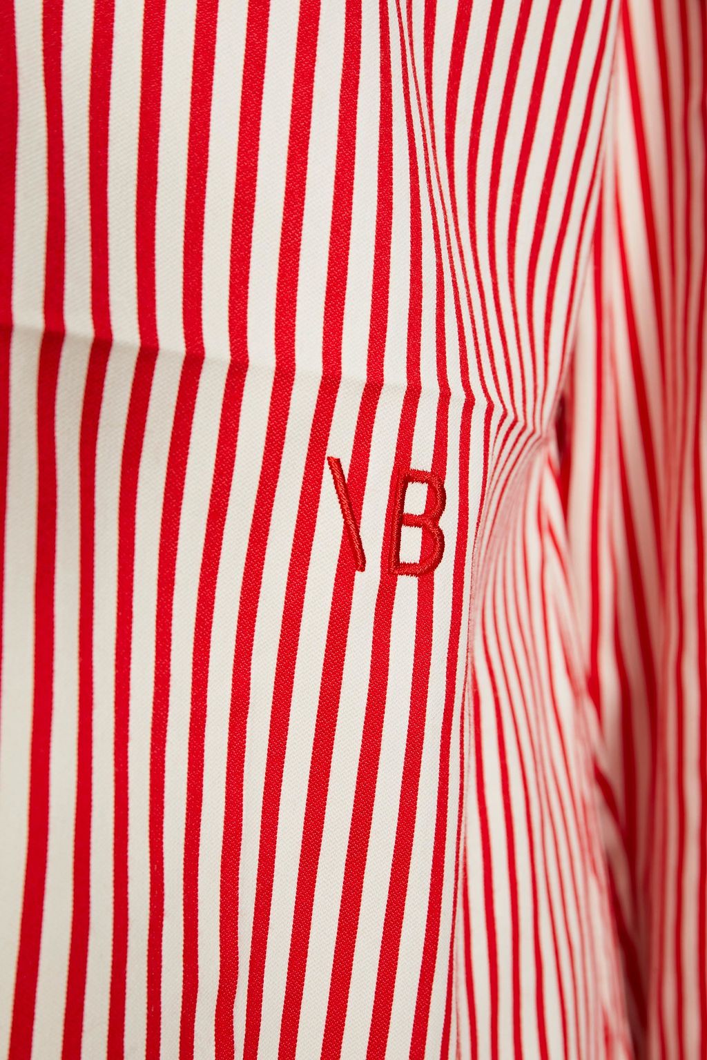 VICTORIA BECKHAM Striped cotton and silk-blend shirt