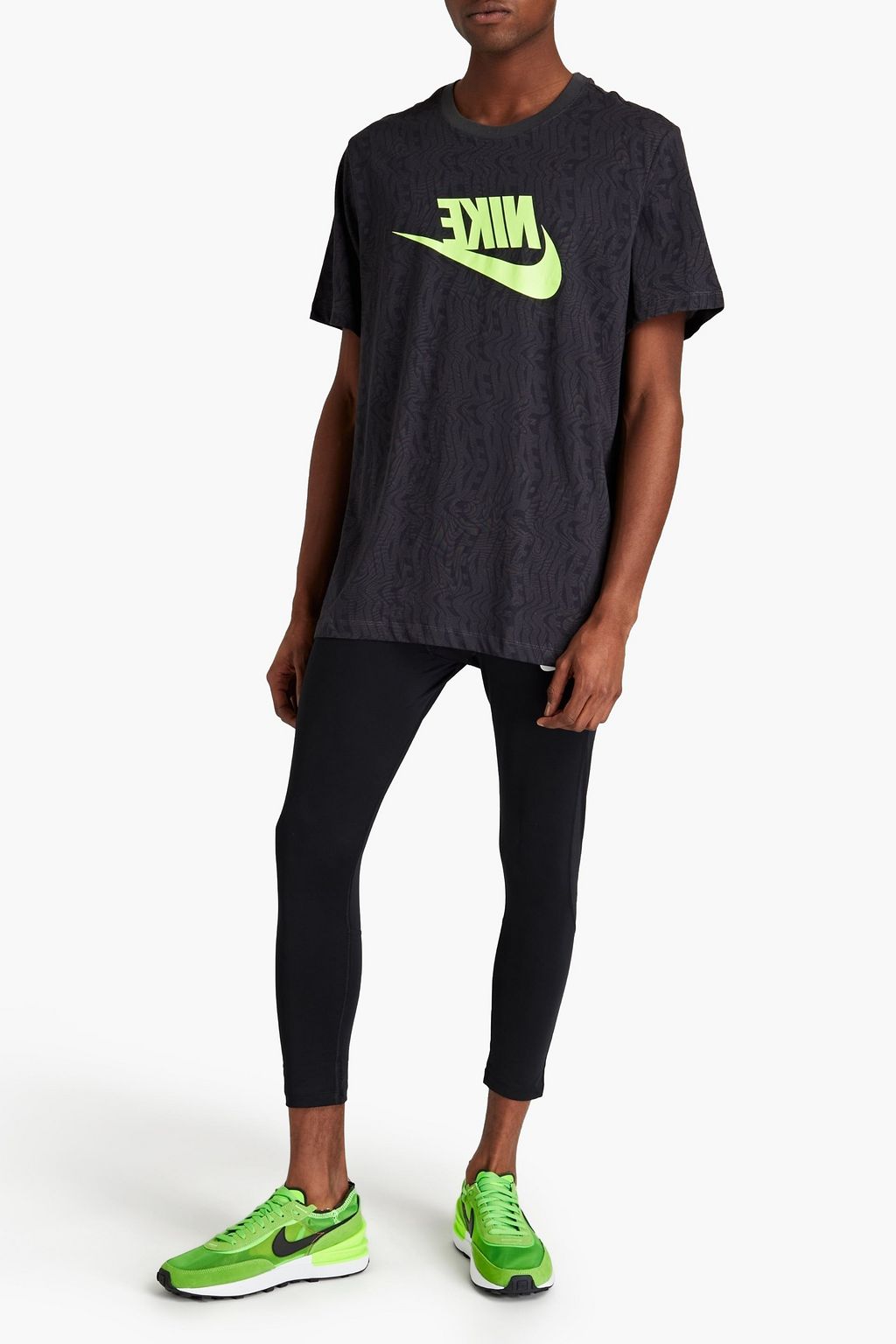 NIKE Printed cotton-jersey T-shirt