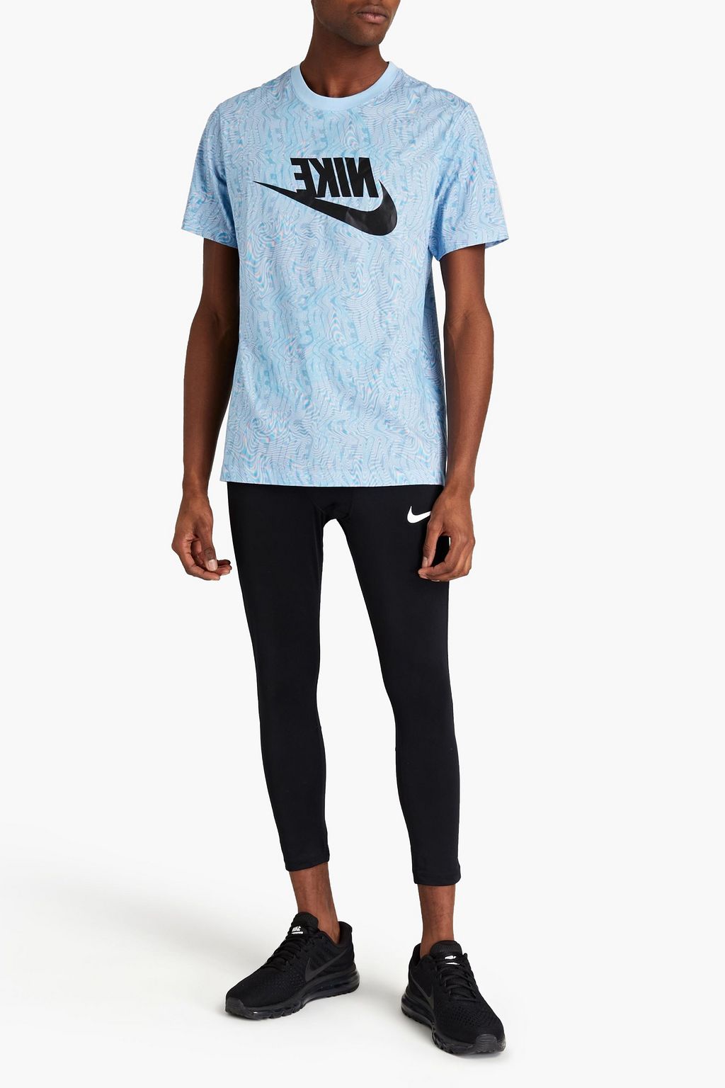 NIKE Printed cotton-jersey T-shirt