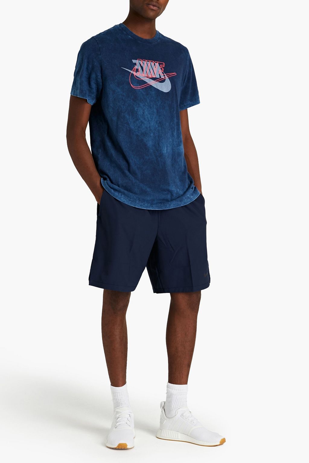 NIKE Printed cotton-jersey T-shirt