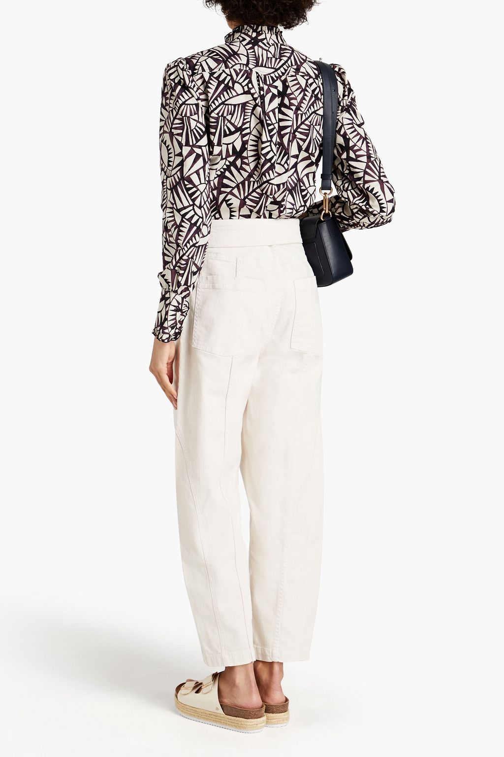 ULLA JOHNSON Otto printed high-rise tapered jeans