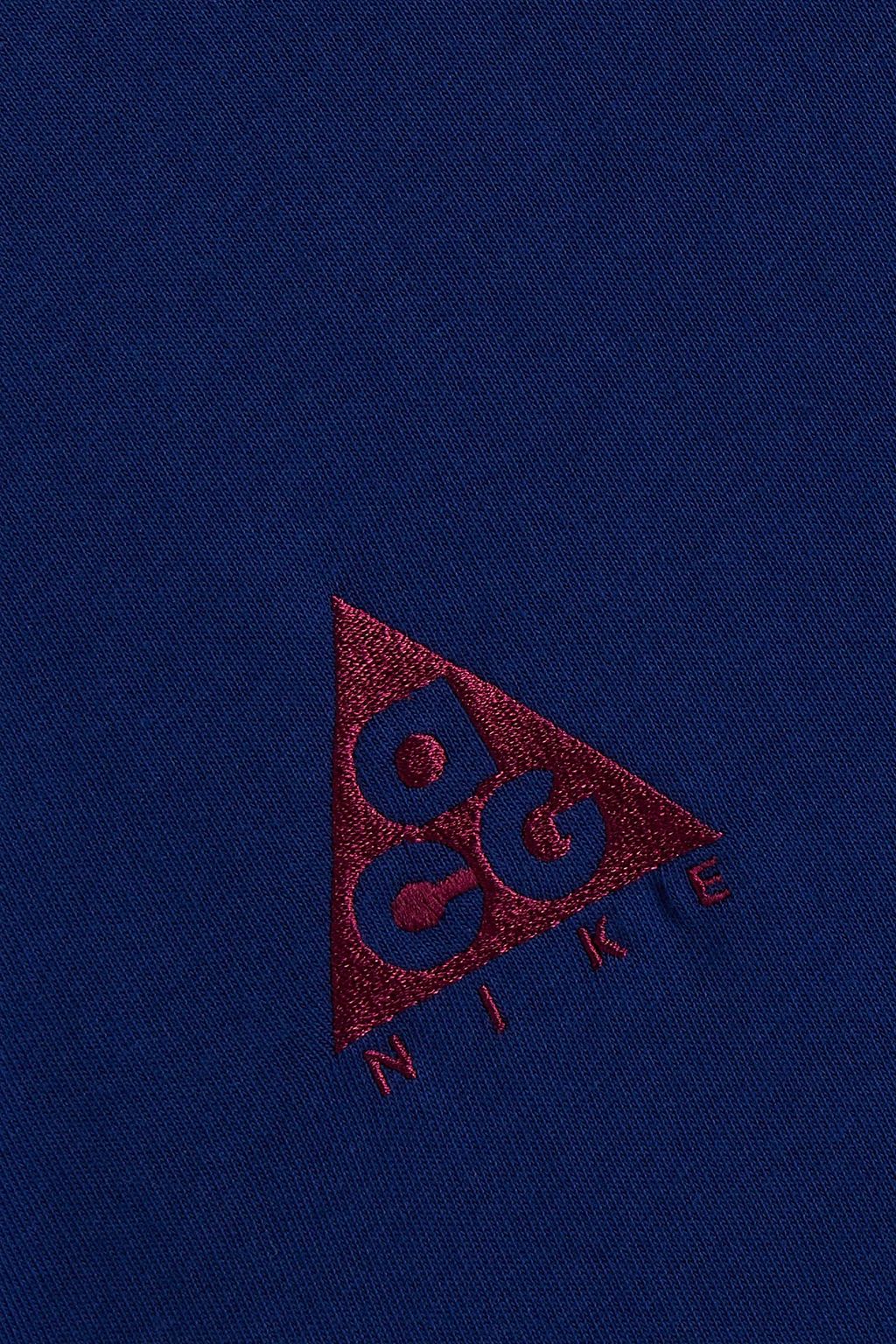 NIKE Embroidered cotton-jersey T-shirt