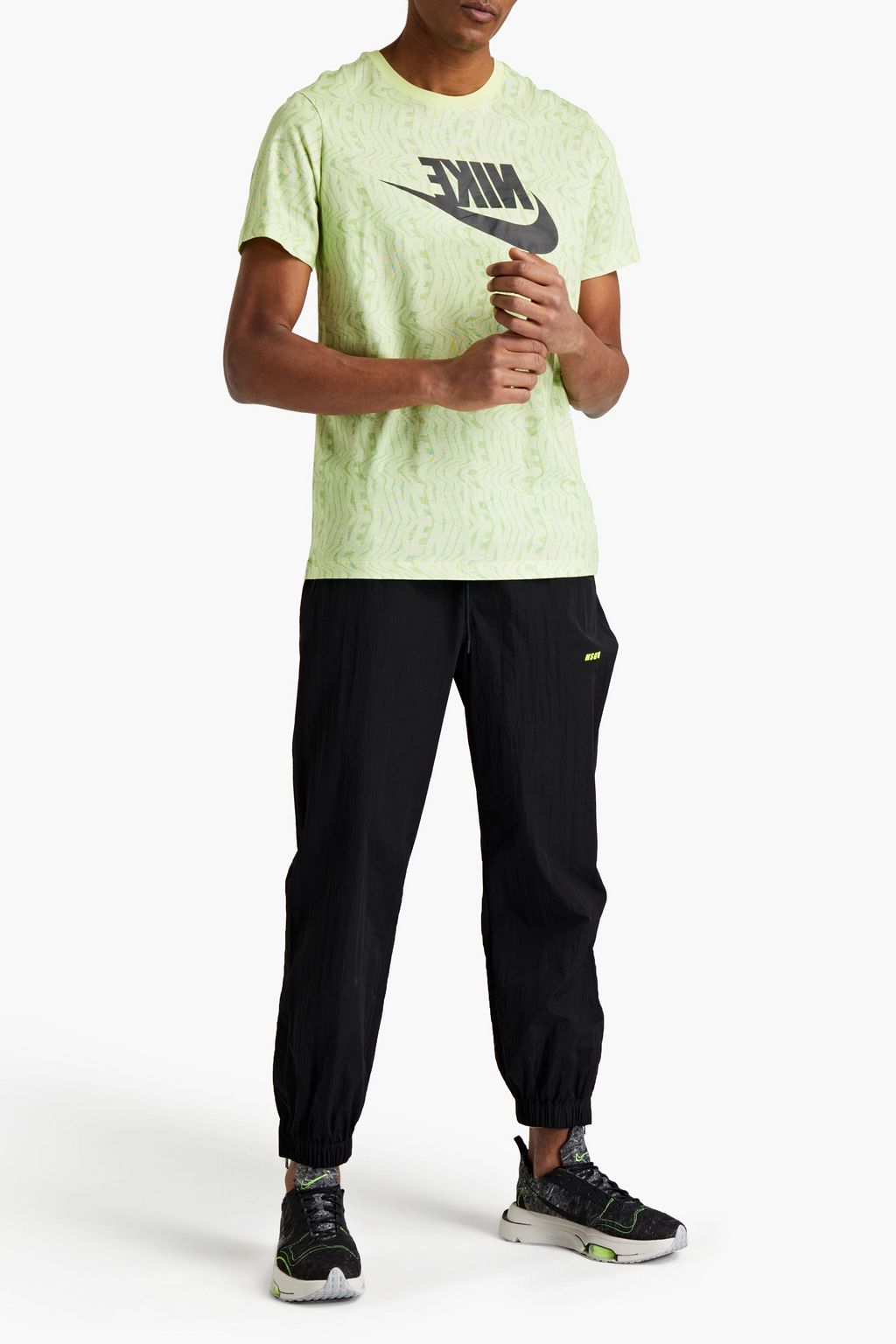 NIKE Printed cotton-jersey T-shirt