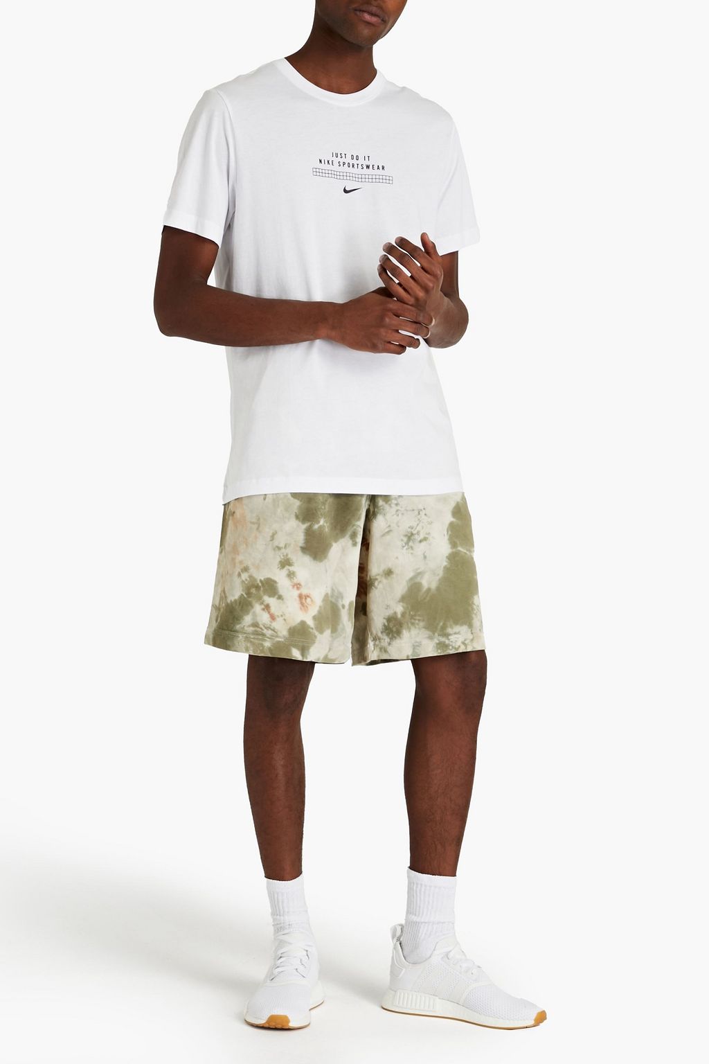 NIKE Printed cotton-jersey T-shirt