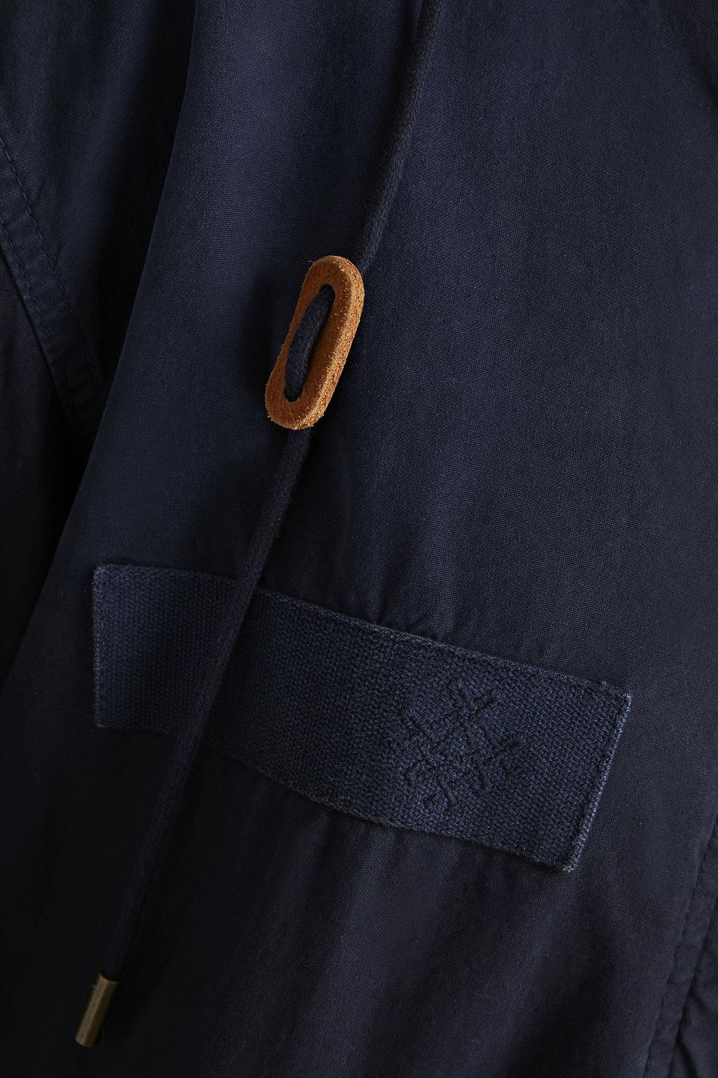 MR & MRS ITALY Leather-trimmed cotton-canvas hooded parka