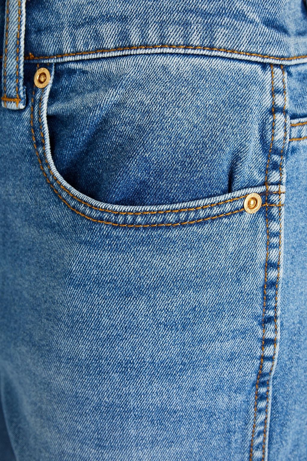 TORY BURCH Cropped high-rise straight-leg jeans