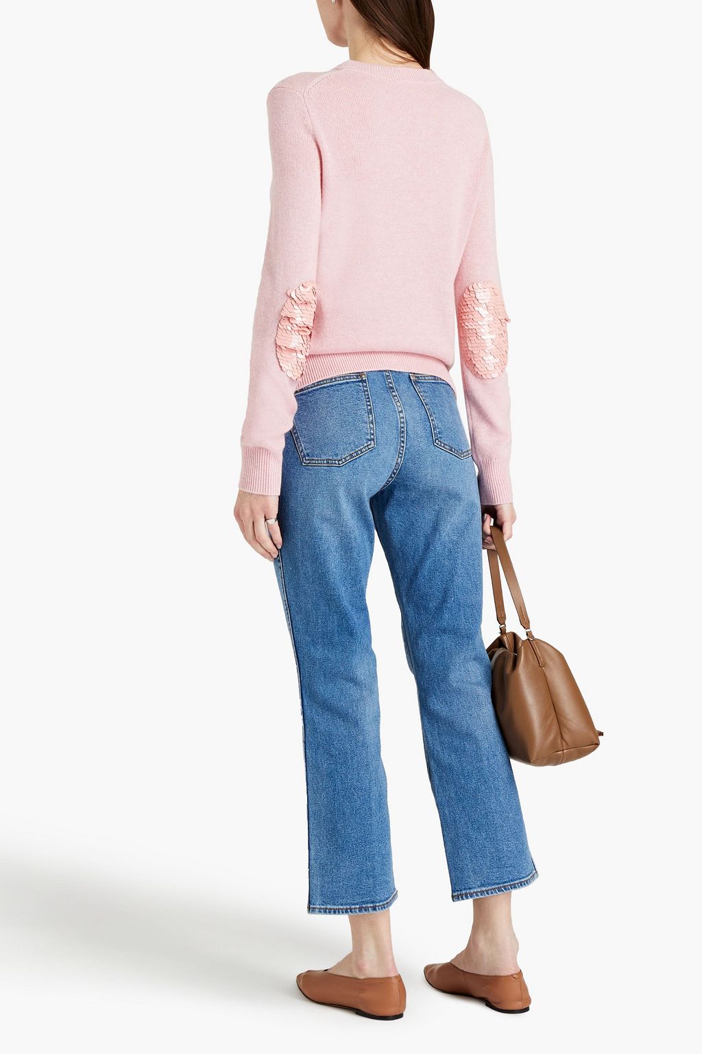 TORY BURCH Cropped high-rise straight-leg jeans