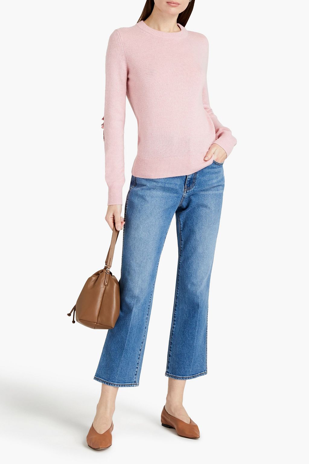TORY BURCH Cropped high-rise straight-leg jeans