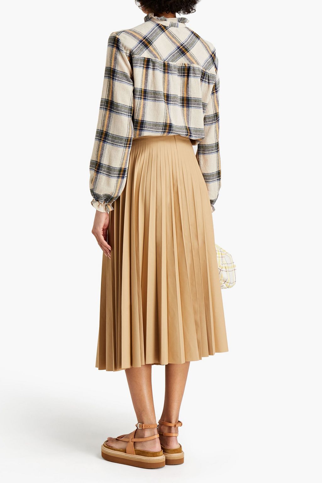 SAMSØE Φ SAMSØE Rokia ruffle-trimmed checked woven blouse