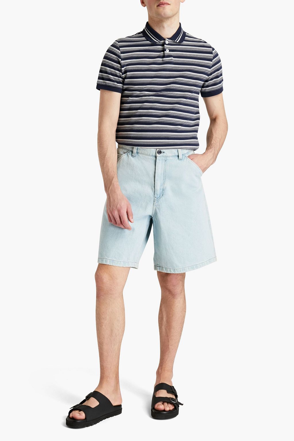 ACNE STUDIOS Allan appliquéd denim shorts