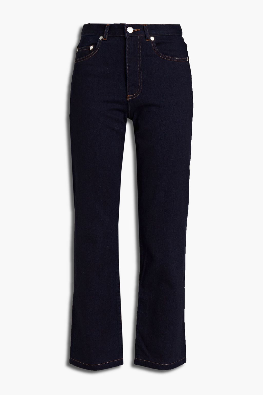 Dark denim High-rise straight-leg jeans 