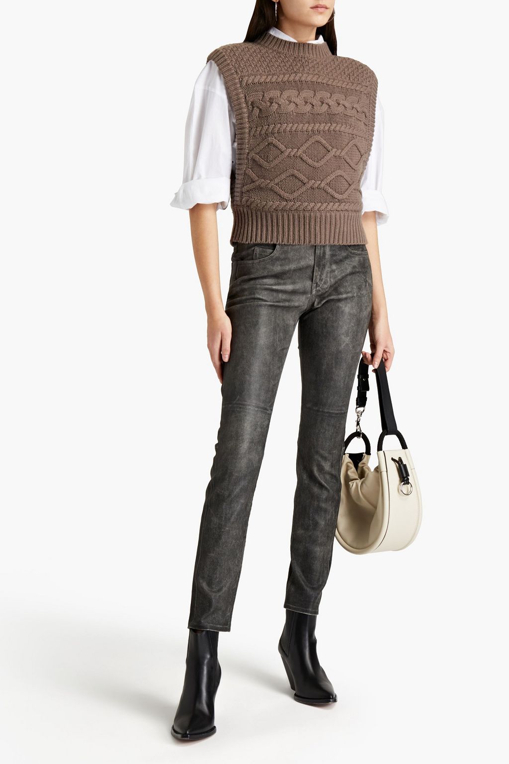MARANT ÉTOILE Taro leather slim-leg pants