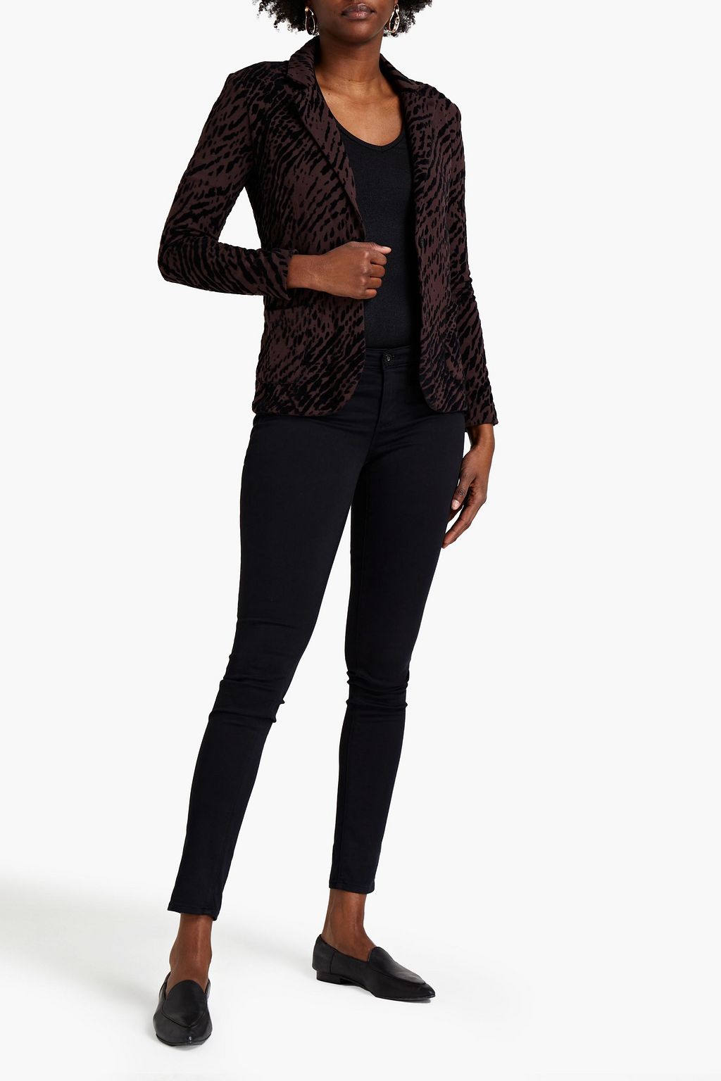MAJESTIC FILATURES Flocked fleece blazer