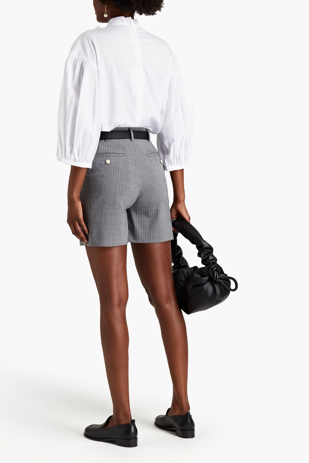COMME DES GARÇONS Tie-neck cotton blouse