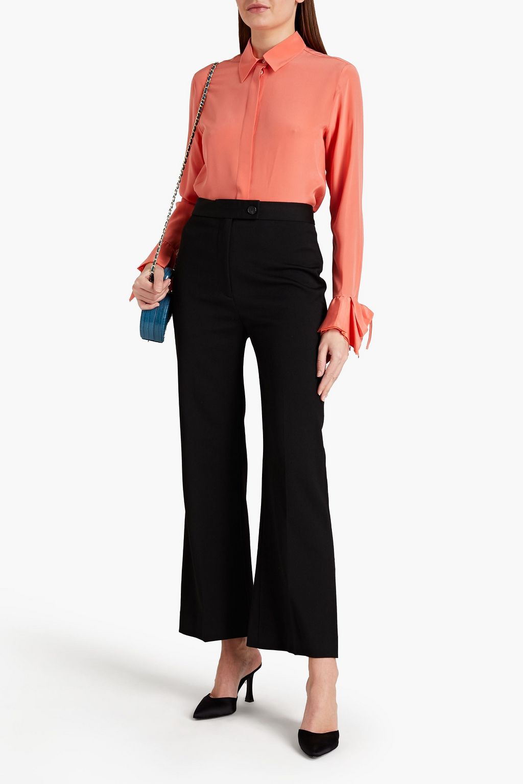 VICTORIA, VICTORIA BECKHAM Crepe flared pants