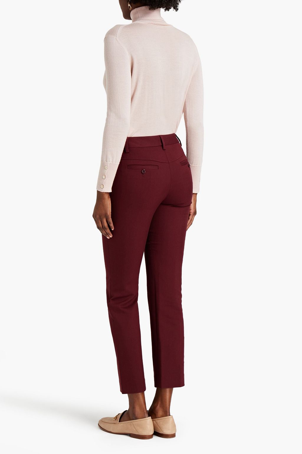 SEE BY CHLOÉ Cropped cotton-blend slim-leg pants