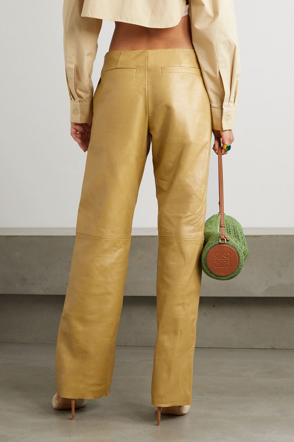 CHRISTOPHER ESBER Redux leather straight-leg pants