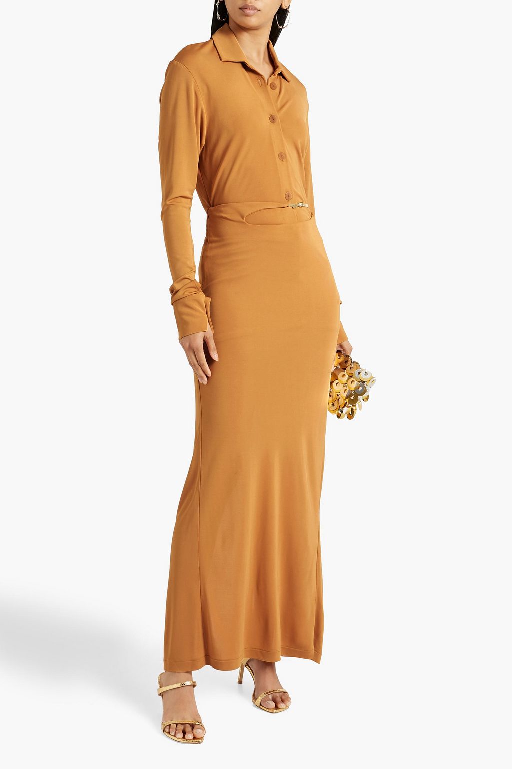 CHRISTOPHER ESBER Cutout jersey maxi skirt