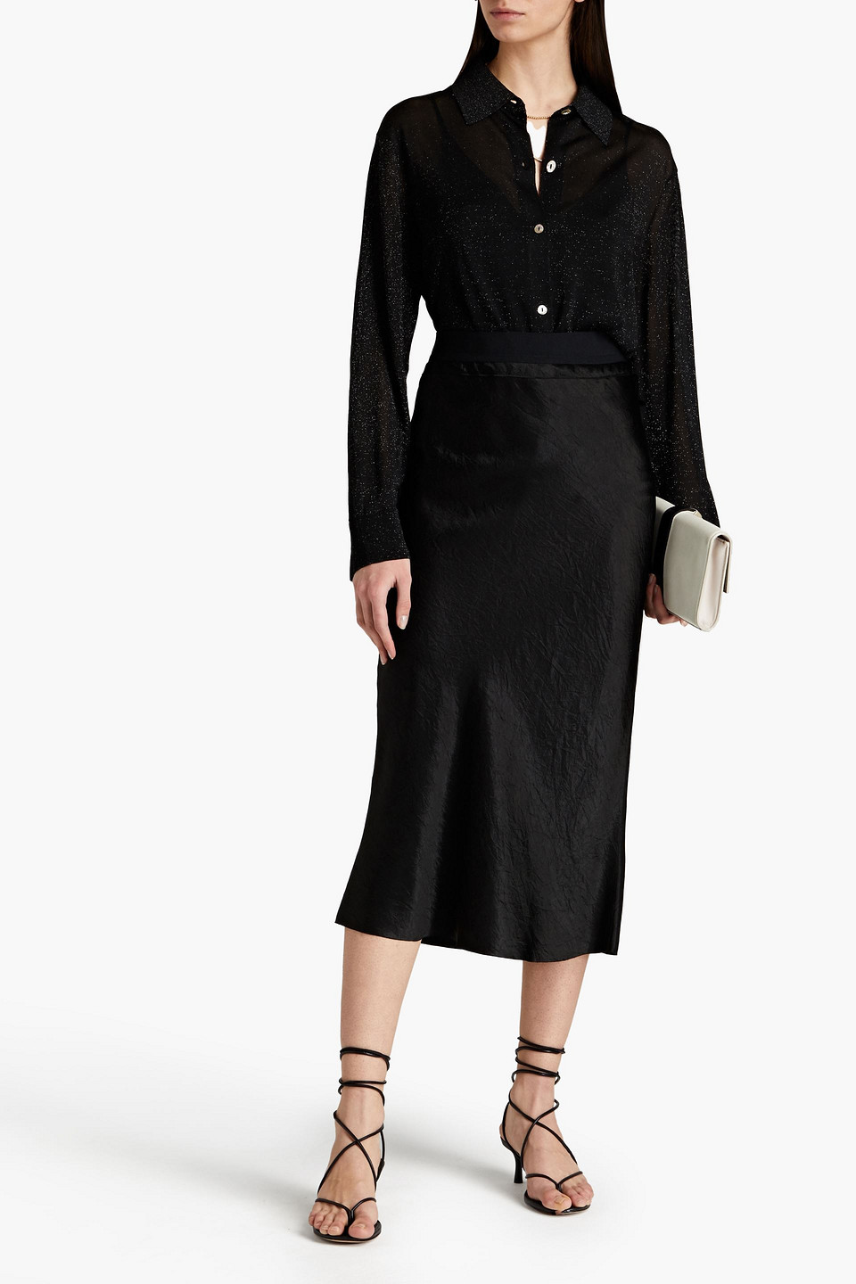 SAMSOE & SAMSOE METALLIC KNITTED SHIRT