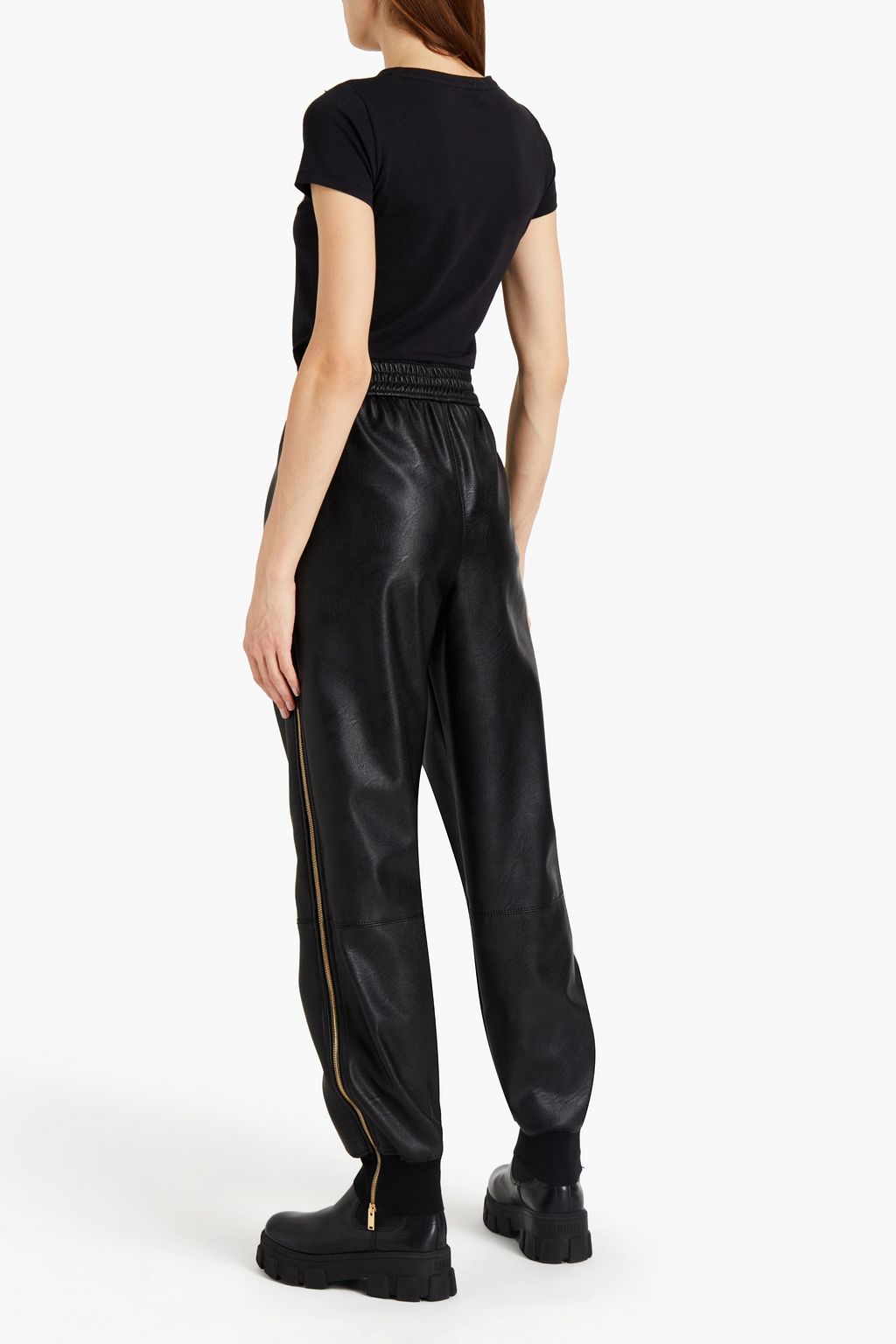 ROBERTO CAVALLI Embellished printed cotton-blend jersey T-shirt